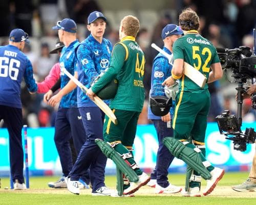 England thrashed by South Africa with 175 balls to spare: first men’s one-day international – as it happened